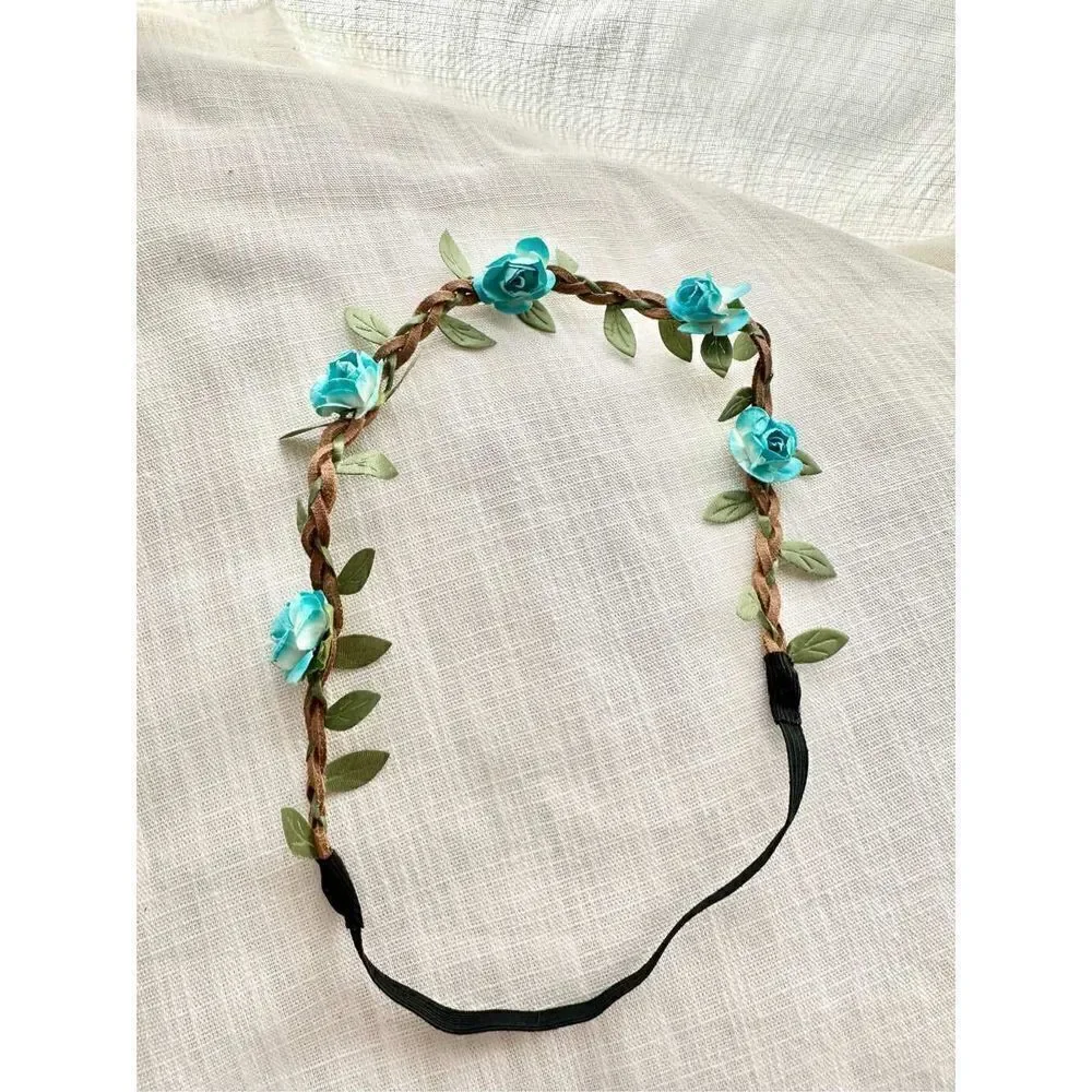 Dainty Blue rose headband
